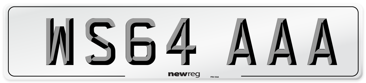 WS64 AAA Number Plate from New Reg
